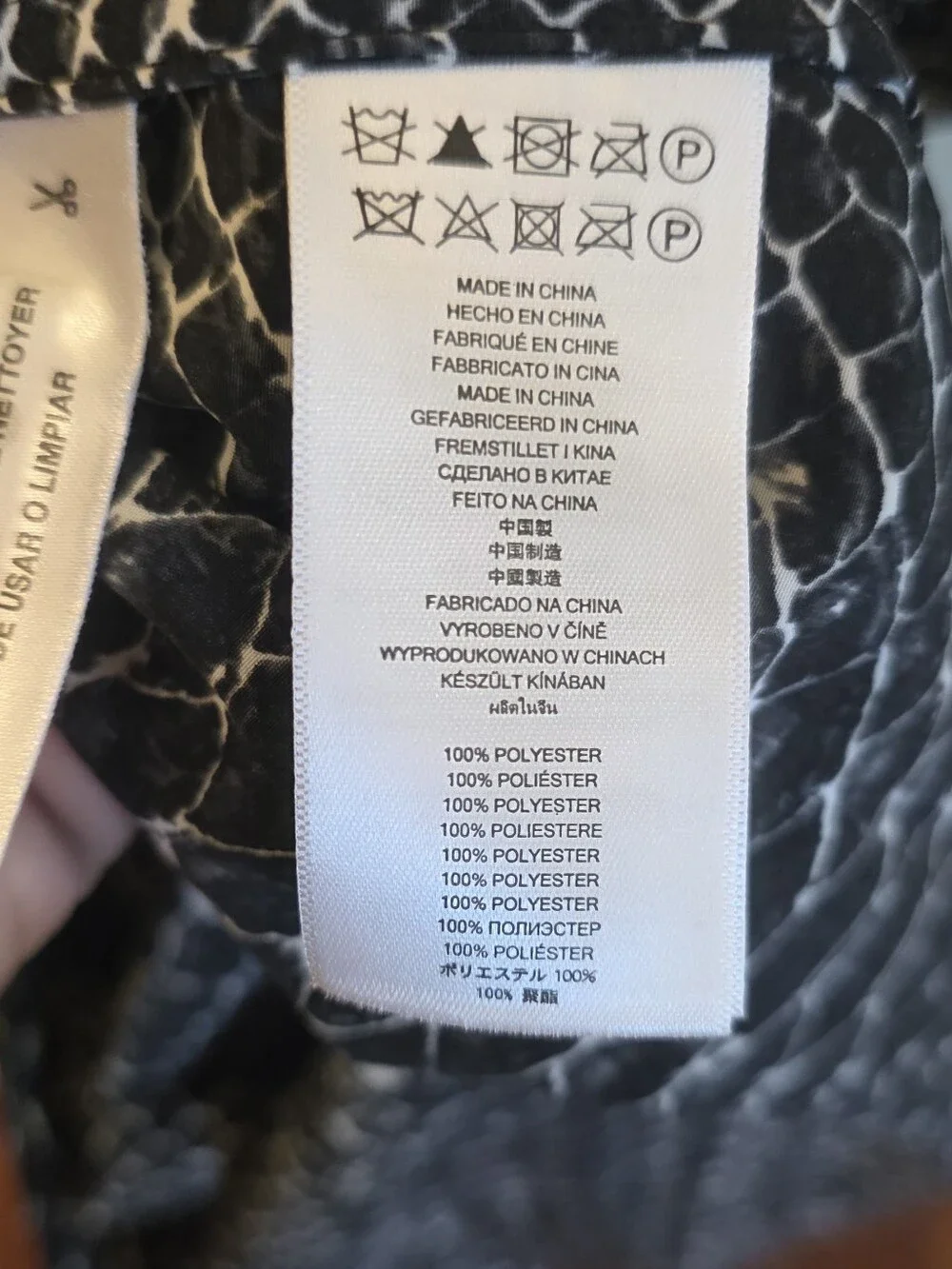 Michael Kors Black and White Lace-Up 3/4 Sleeve Dress